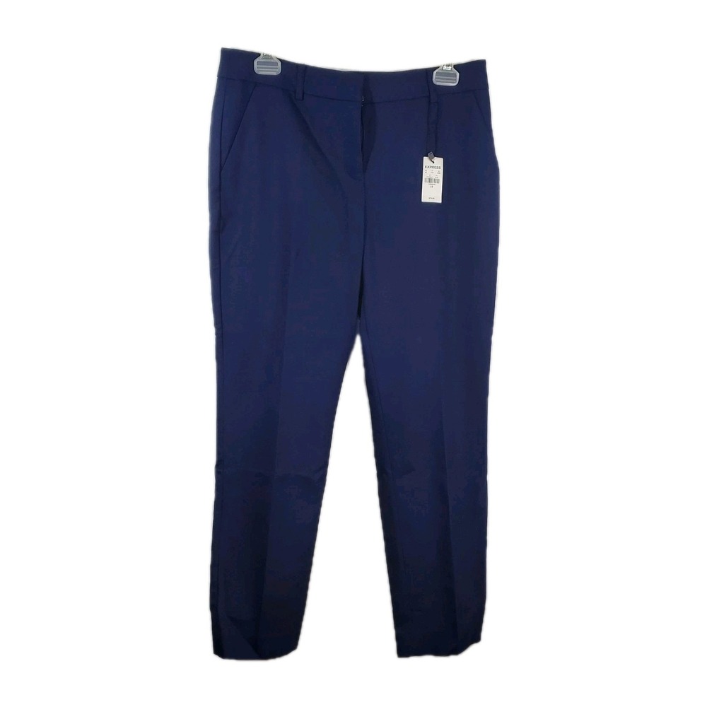 Express Pants Womens Size 8 Regular Blue Navy Ankle Mid Rise Stretch